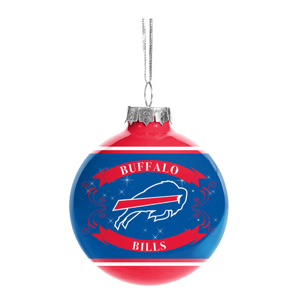 FOCO Buffalo Bills 2 Pack Glass Ball Ornament In Blue - Front View
