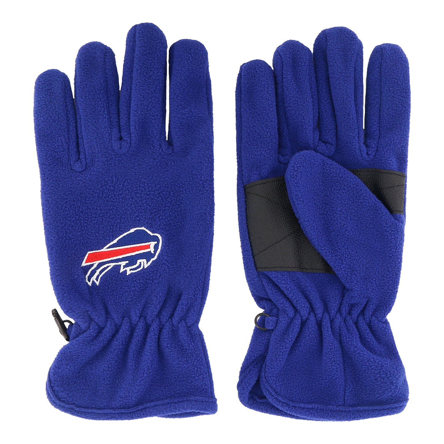 Buffalo Bills Primary Logo Fleece Gloves In Blue - Front & Inside View