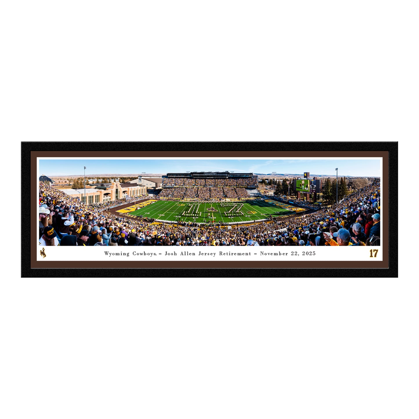 Wyoming Josh Allen Jersey Retirement Panorama - Select Frame