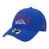 Youth New Era Bills 9FORTY Outline Adjustable Hat In Blue - Front Left View