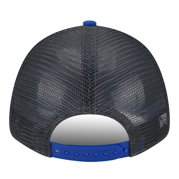 Youth Bills Reflect Adjustable Hat In Black & Blue - Back View