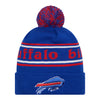 Youth Bills Marquee Classic Logo Knit Hat In Blue - Front View