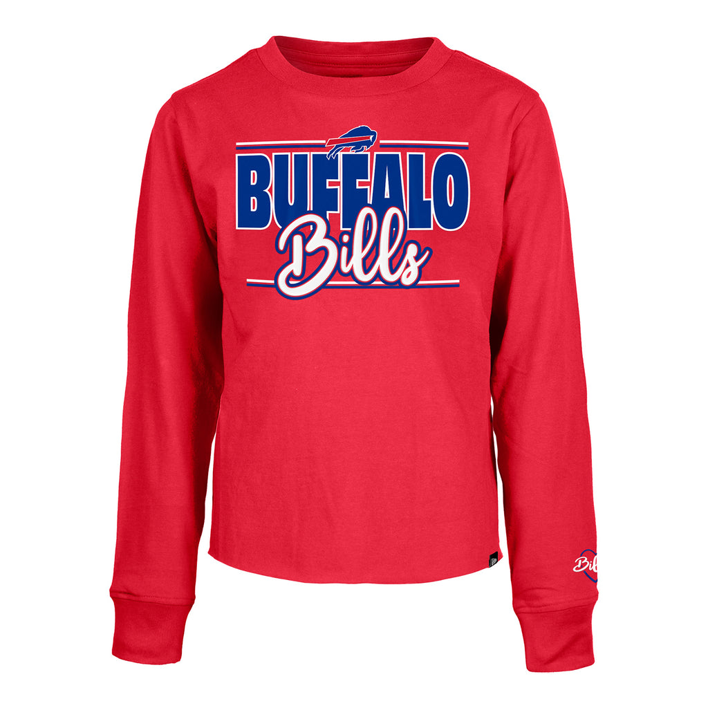 Buffalo Bills Crop Top Hoodie Pullover Long Sleeve Sweatshirt