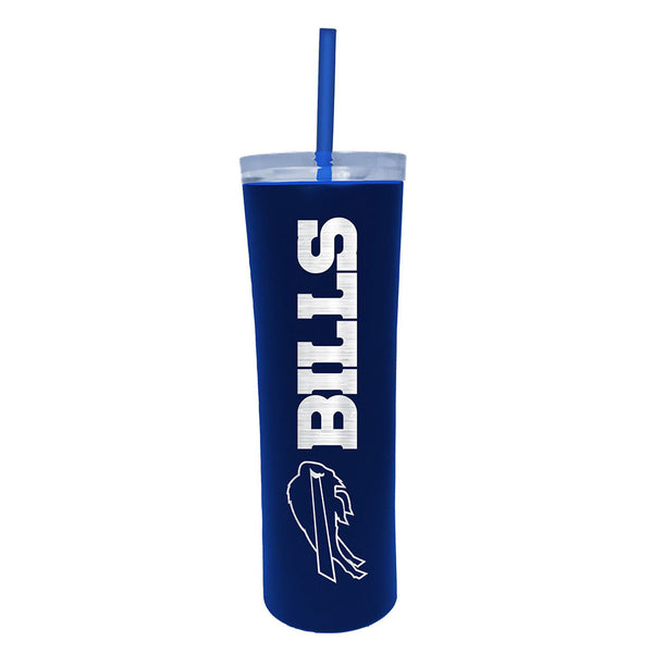 20 oz. Skinny Blue Tumbler in Blue - Front View