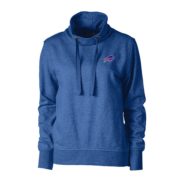 Ladies Bills Saturday Funnel Neck Pullover in Blue - Front View