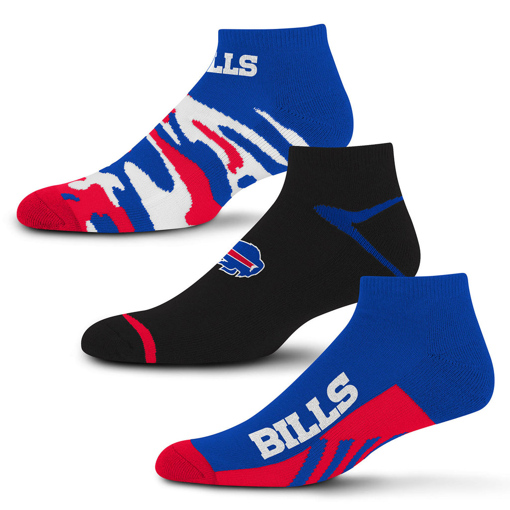 For Bare Feet Buffalo Bills 3-Pack Camo Socks