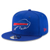 New Era Bills 9FIFTY Basic Snapback Hat in Blue - Front Left View