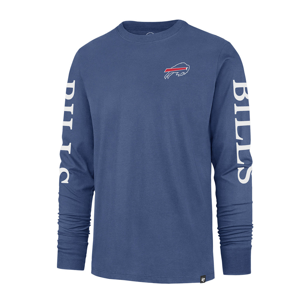 47 Men's Buffalo Bills Cover 2 Grey Long Sleeve T-Shirt