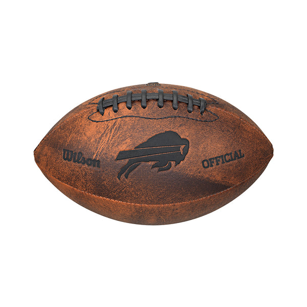 Bills Vintage Youth Size Football in Brown - Front View