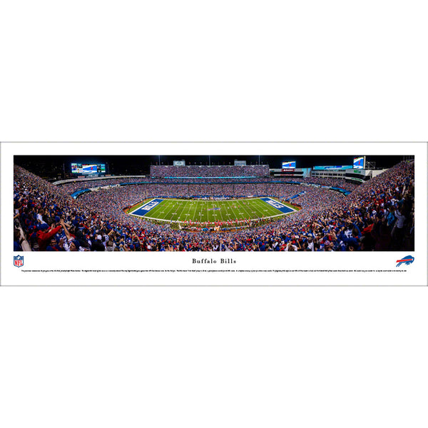 Bills Night Game Unframed Panorama Poster - Front View