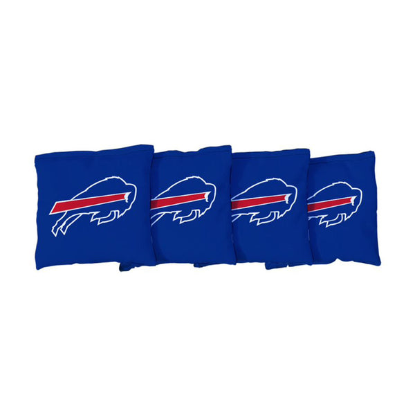 Victory Tailgate Bills Cornhole Bags: Corn-Filled in Blue - Top View