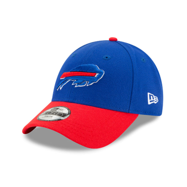 Youth New Era Bills Adjustable Hat In Blue & Red - Angled Left Side View