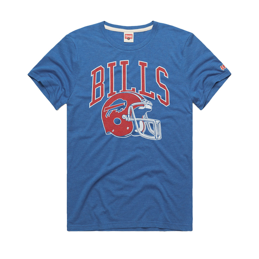 Men's Homage Royal Buffalo Bills Hyper Local Tri-Blend T-Shirt