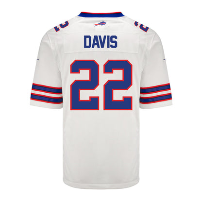 Nike Game Away Ray Davis Jersey In White - Back View