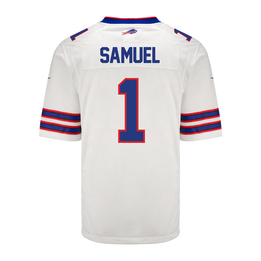 Nike Game Away Curtis Samuel Jersey In White - Back View