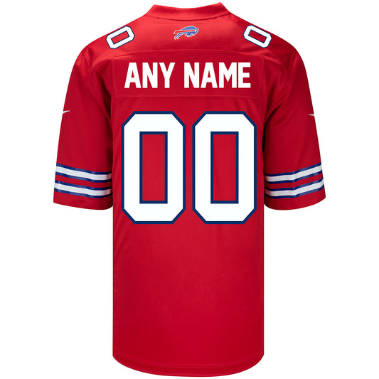 Nike Game Red Alternate Personalized Jersey In Red - Back View