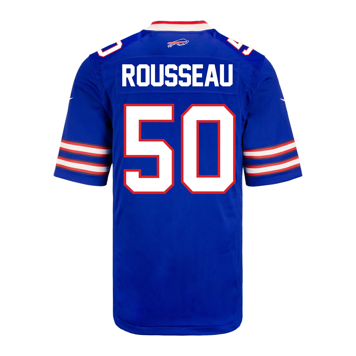 Nike Game Home Greg Rousseau Jersey In Blue - Back View