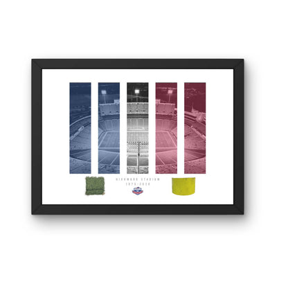 Buffalo Bills Highmark Stadium 16x20 Frame w/Authentic Piece of Goalpost and Turf (Pre-Order)
