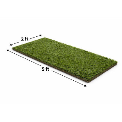 Buffalo Bills Highmark Stadium Authentic 2ft x 5ft Section of Turf In Green - Front View With Measurements