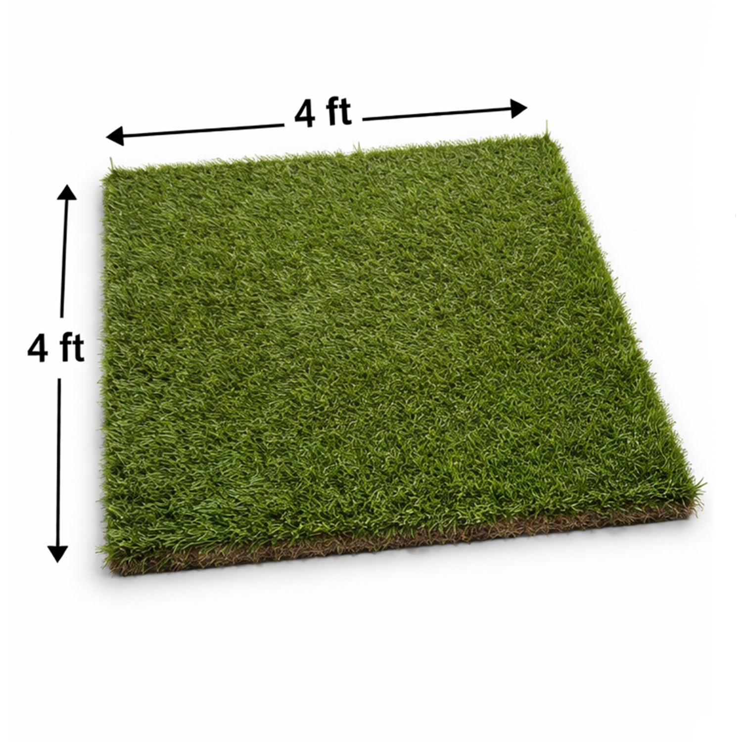 Buffalo Bills Highmark Stadium Authentic 4ft x 4ft Section of Turf In Green - Front View With Measurements