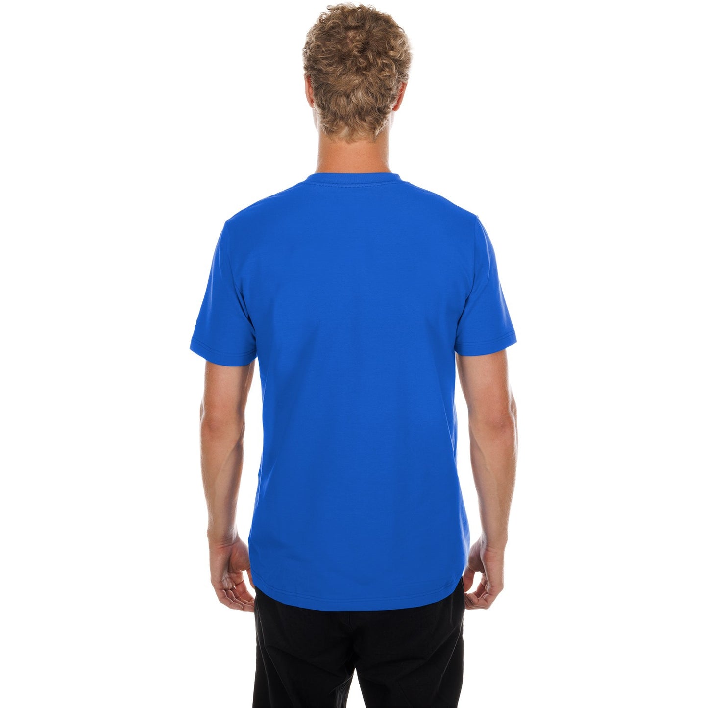 Buffalo Bills 2026 Highmark Stadium Inaugural Season Logo T-Shirt by New Era In Blue - Back View On Model