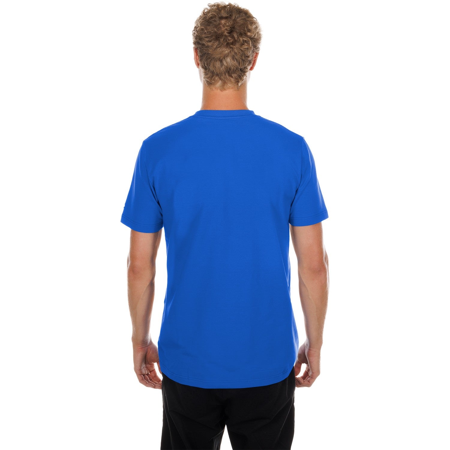Buffalo Bills 2026 Highmark Stadium Inaugural Season Logo T-Shirt by New Era In Blue - Back View On Model