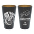 Wincraft x Guy Fieri Buffalo Bills Flavortown 16 oz. Silicone Pint Glass In Black - Front & Back View