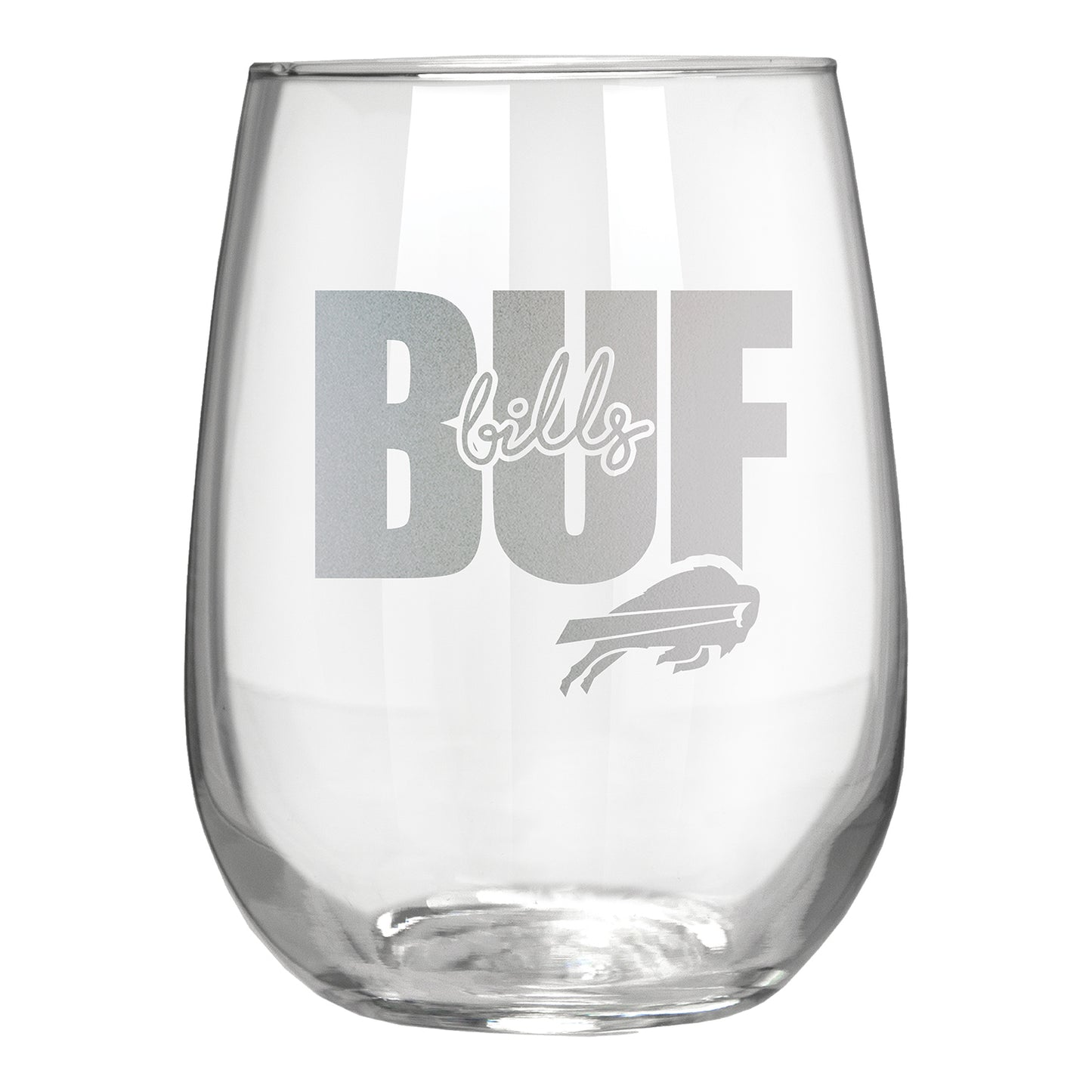 Bills 14 oz Hometown Wine Glass - Front View