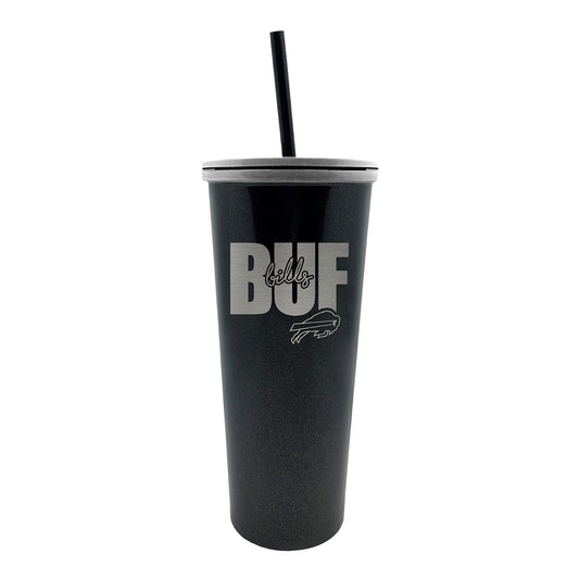 Buffalo Bills 24 oz Onyx Skinny Tumbler - Front View