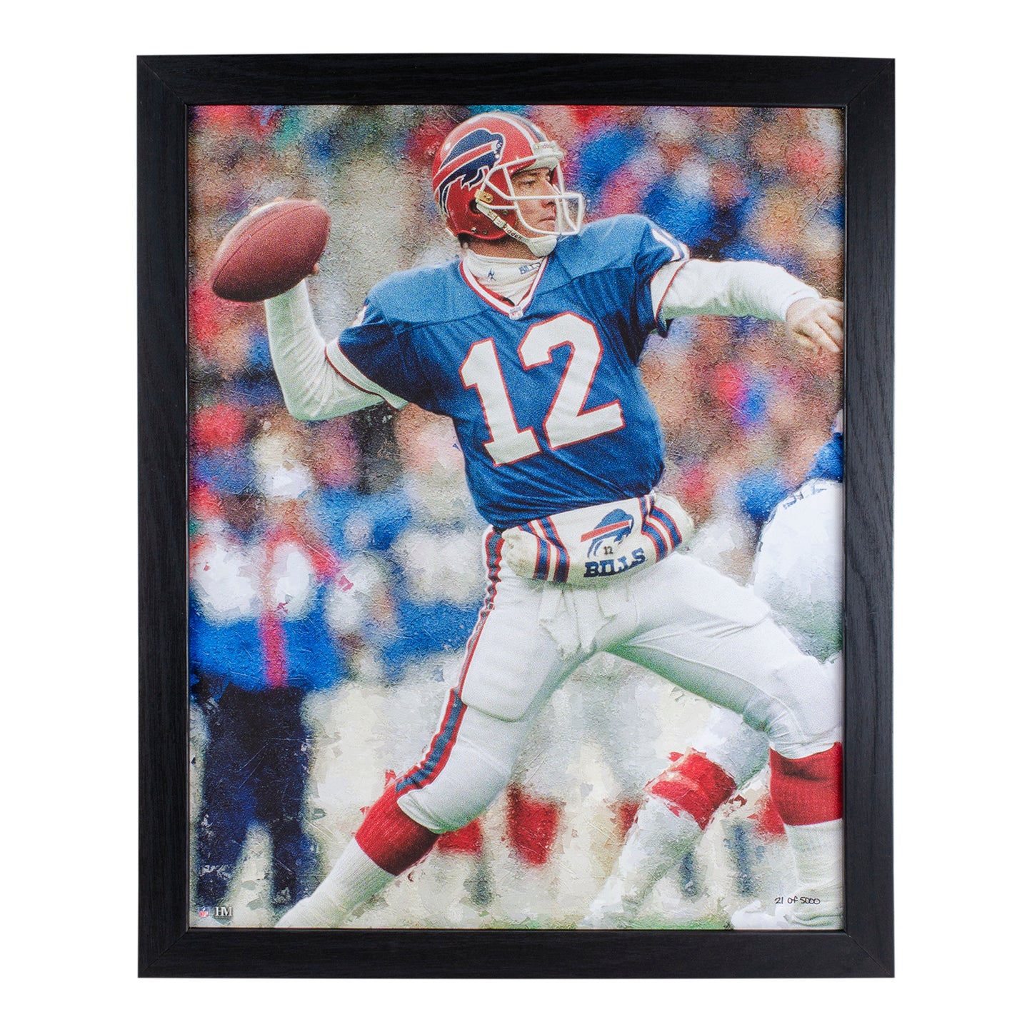 Highland Mint Buffalo Bills 16" x 20" Jim Kelly Canvas In Black Frame - Front View