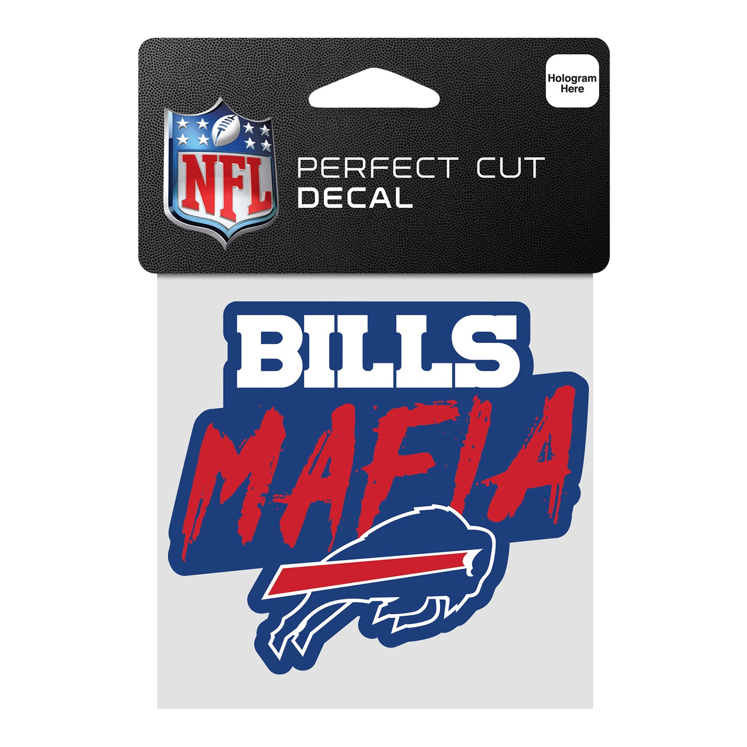 Bills Mafia 4x4 Decal In Blue & Red - Front View