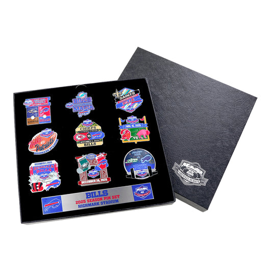 Buffalo Bills 2025 Farewell Season Gameday Hatpins Collector Set In Multi-Color - Front View