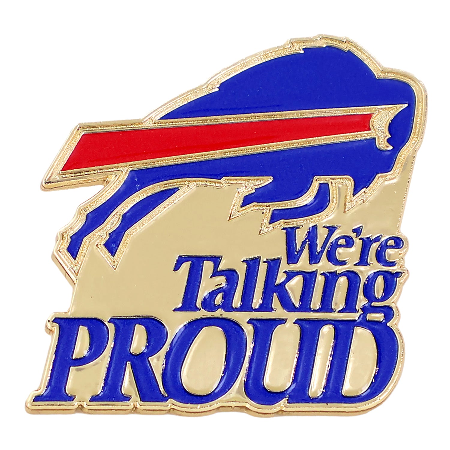 Buffalo Bills Talking Proud Hatpin In Blue - Front View