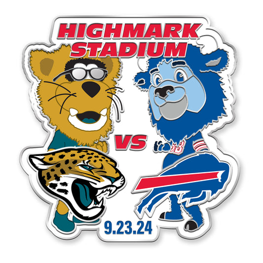 2024 Bills vs. Jaguars Gameday Hatpin - Front View