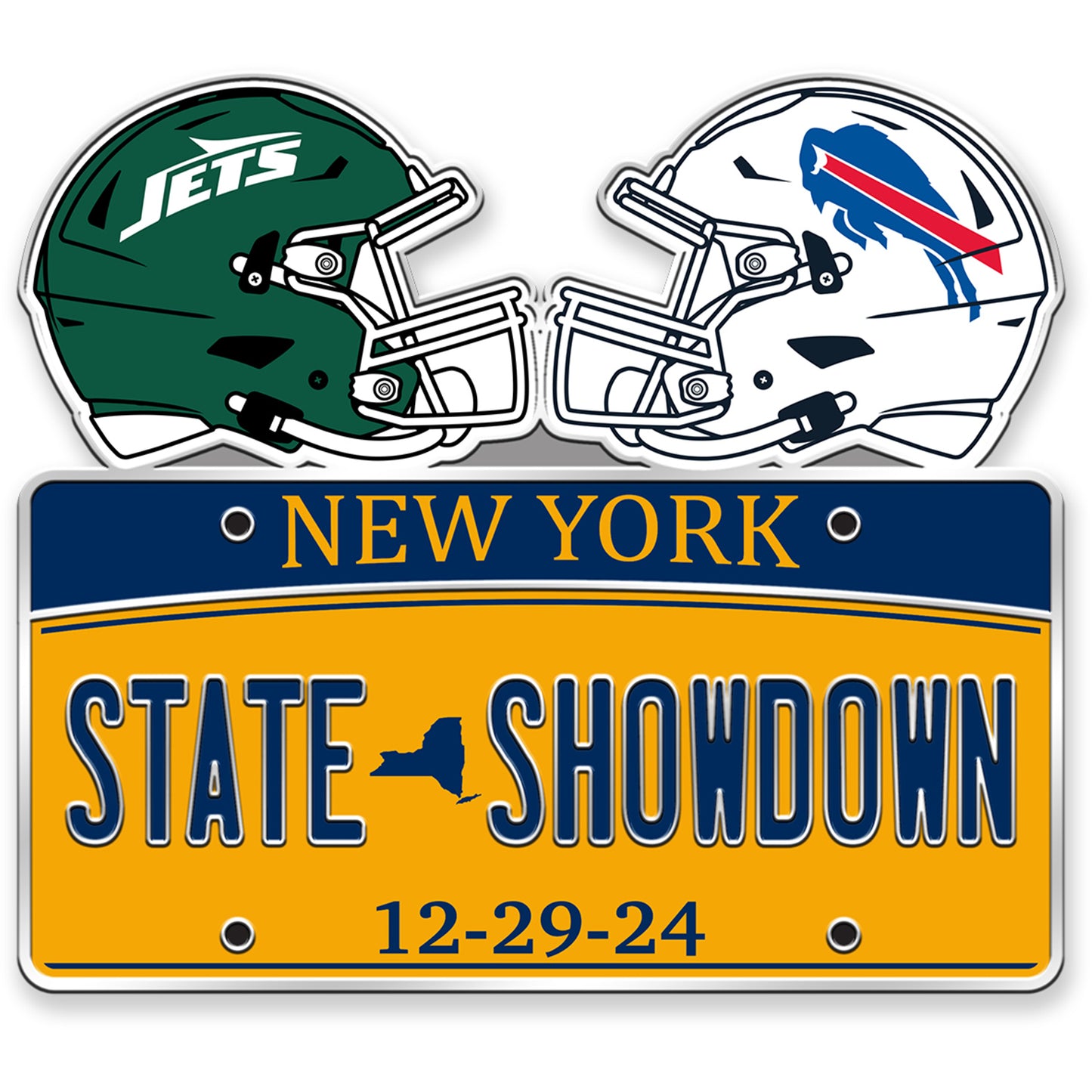 2024 Bills vs. Jets Gameday Hatpin - Front View