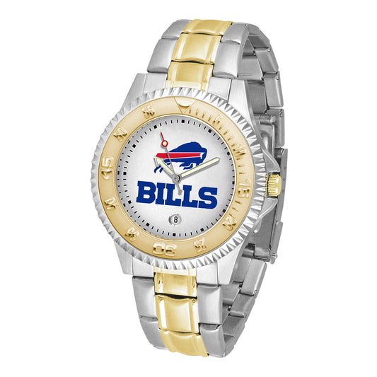 Buffalo Bills Game Time Watches Men's Watch - Two-Tone Competitor Series In Silver & Gold - Front View