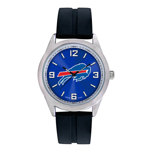 Buffalo Bills Game Time Watches Men's Watch - Varsity Series In Silver, Blue & Black - Front View