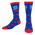 Ladies Bills Wild About Socks In Blue & Red - Front Pair View