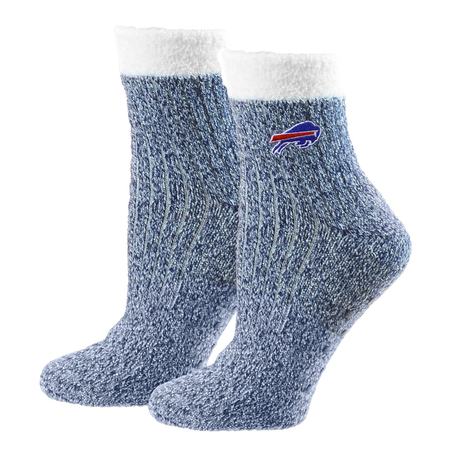 Ladies Buffalo Bills Glisten Socks In Blue - Combined Pair Left Side View