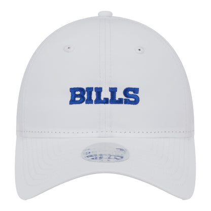 Ladies Bills New Era 9TWENTY Active Wordmark Adjustable Hat In White - Front View