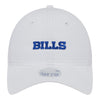 Ladies Bills New Era 9TWENTY Active Wordmark Adjustable Hat In White - Front View