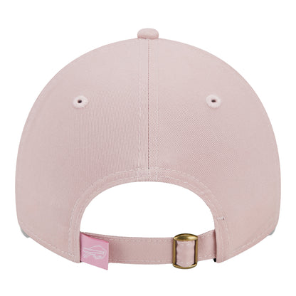 Ladies Bills New Era 9TWENTY Script Adjustable Hat In Pink - Back View