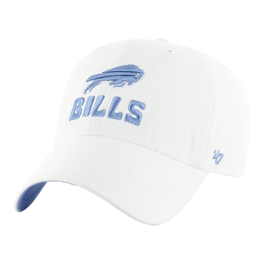 Buffalo Bills Women's '47 Brand Cleanup Luminance Hat In White & Blue - Angled Left Side View