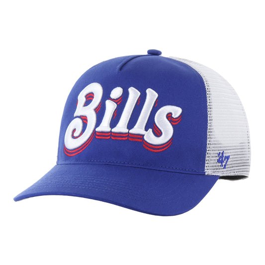 Bills Women's '47 Brand Hitch Hat In Blue & White - Angled Left Side View