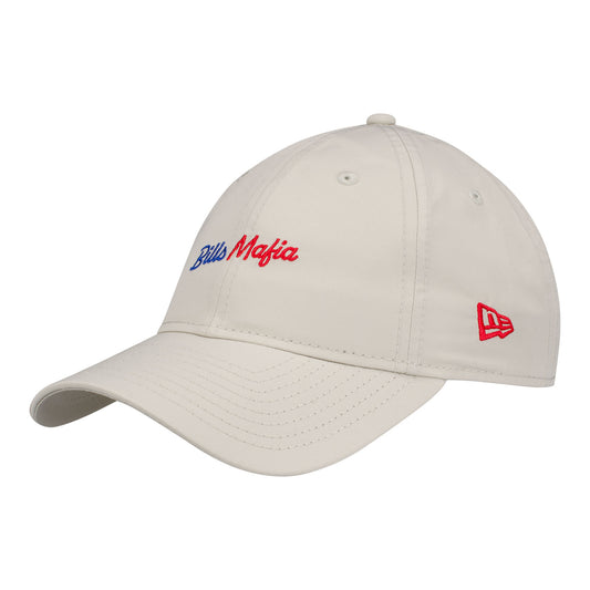 Bills New Era Women's 9TWENTY Bills Mafia Stitch Hat In White - Front Left View