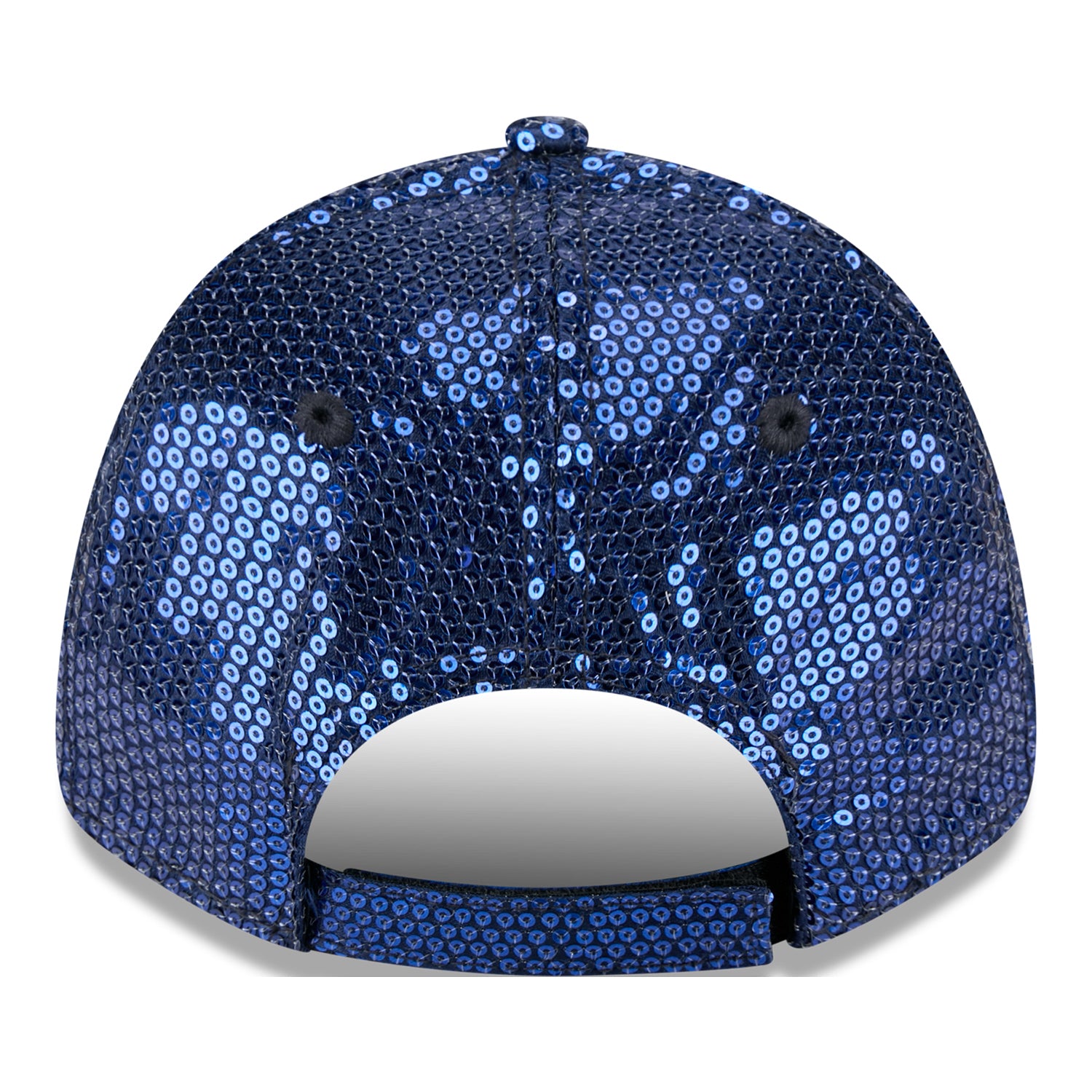Ladies Buffalo Bills New Era 9FORTY Sequin Hat - Blue - Back View