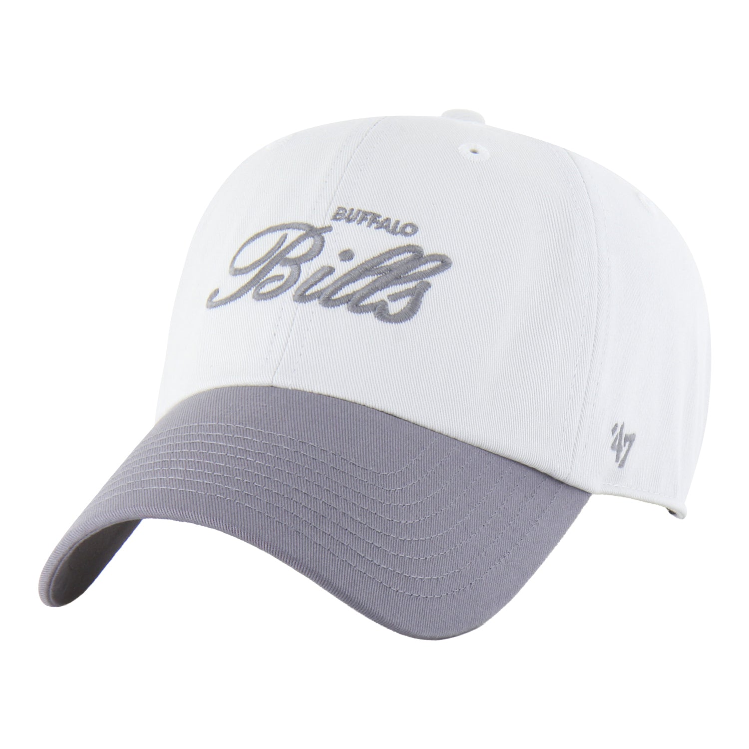 Ladies '47 Brand Bills Foundational Clean Up Hat - Grey - Angled Left Side View