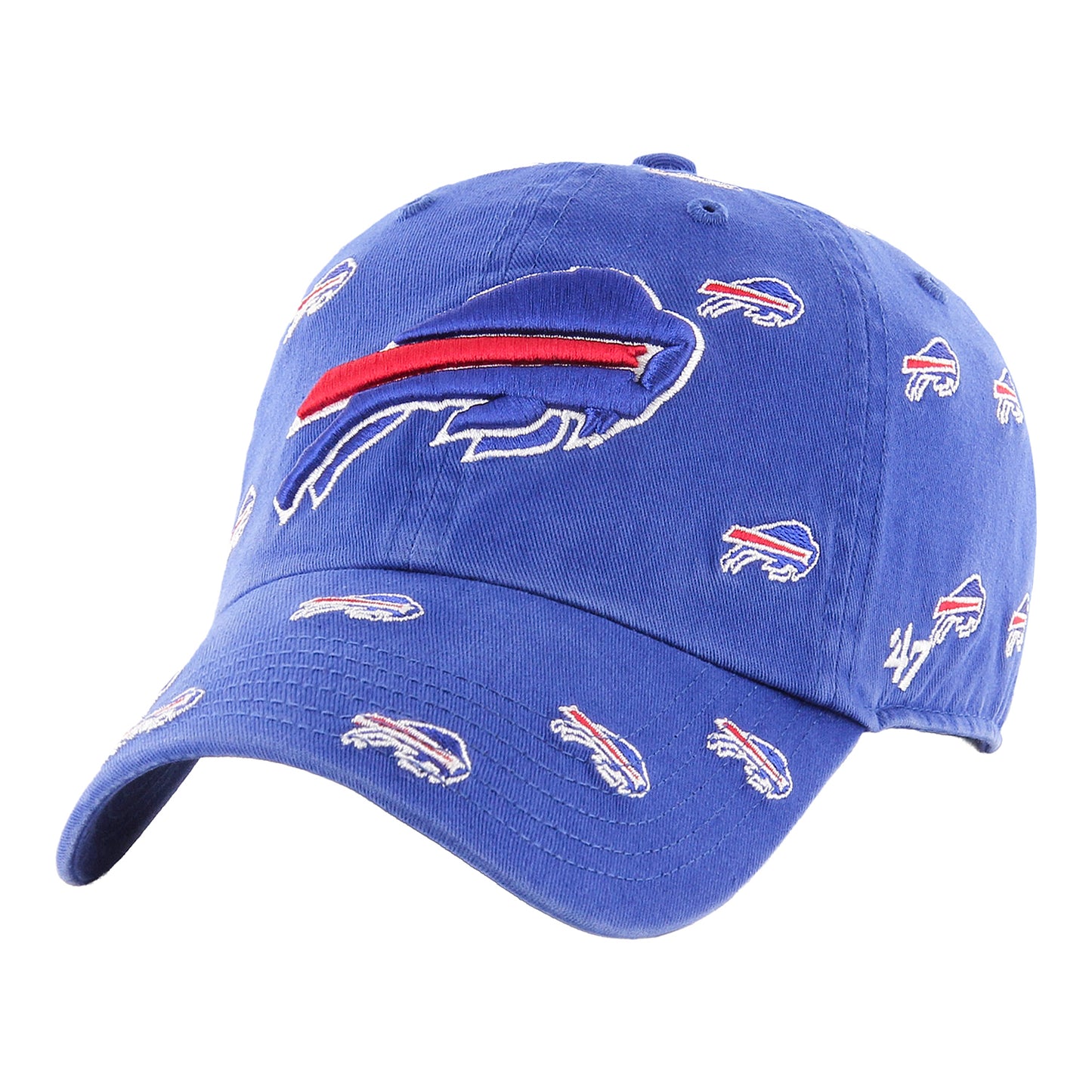 Ladies Buffalo Bills '47 Brand Confetti Clean Up Hat In Blue - Front View
