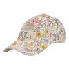 Ladies New Era Bills Cream Bloom 9TWENTY Adjustable Hat In White - Front Left View