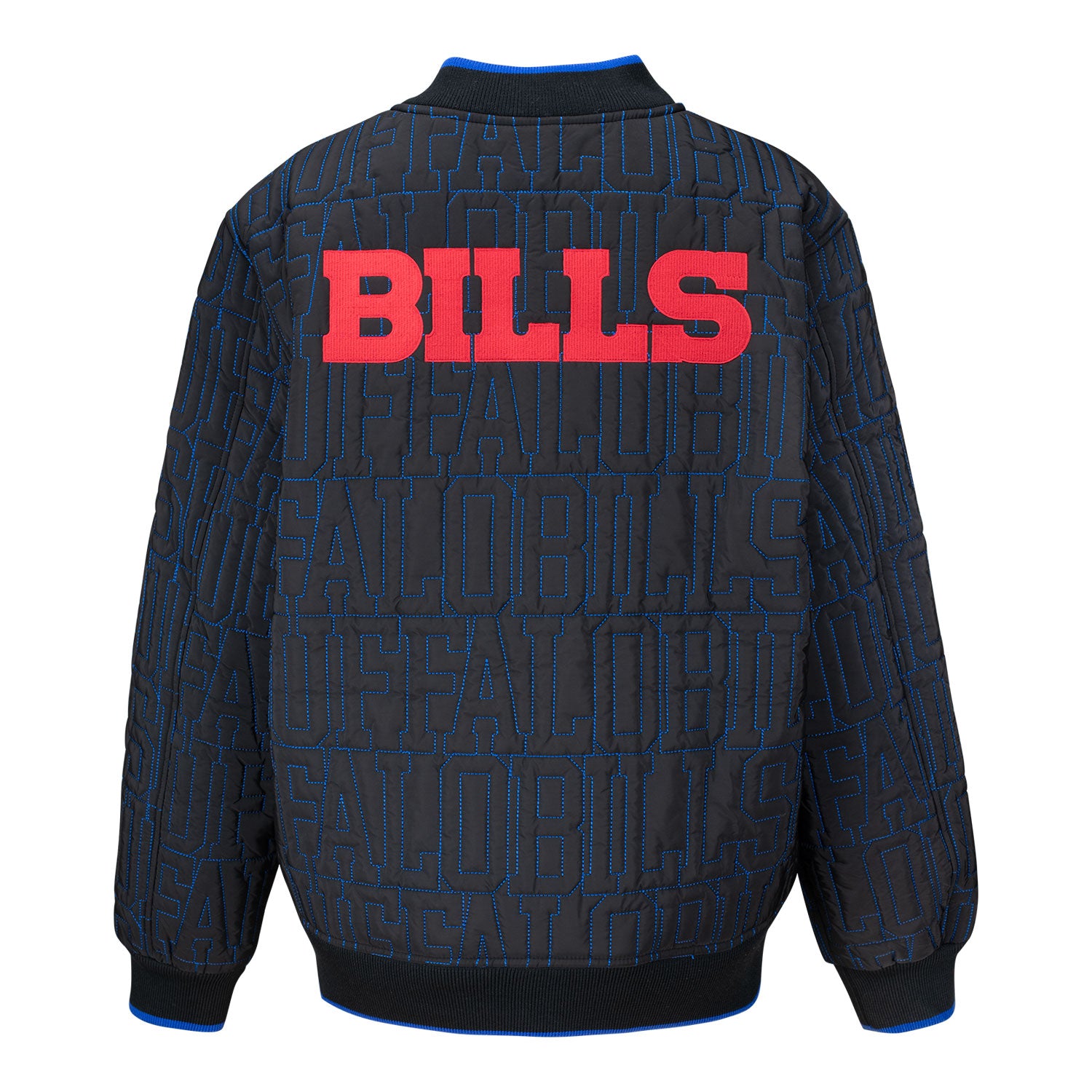 Buffalo deals Bills NFL quilted varsity bomber custom medium jacket coat men women NWT